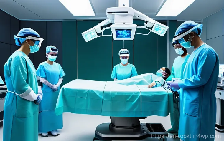 로봇 수술 시스템과 환자 안전 관리 - **Prompt: Post-Robotic Surgery Recovery & Well-being**
    "A warm, optimistic image depicting a pat...