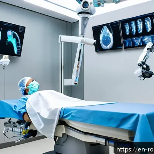 Home 15 로봇 수술 시스템 비교 성능 및 가격 - A high-tech robotic surgery system in a modern operating room, featuring articulated wristed instrum...